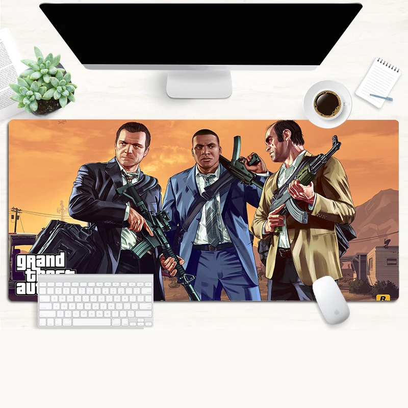 Laumans Подарочный коврик для мальчика GTA 5 игровой ноутбука с большим замком мягкая