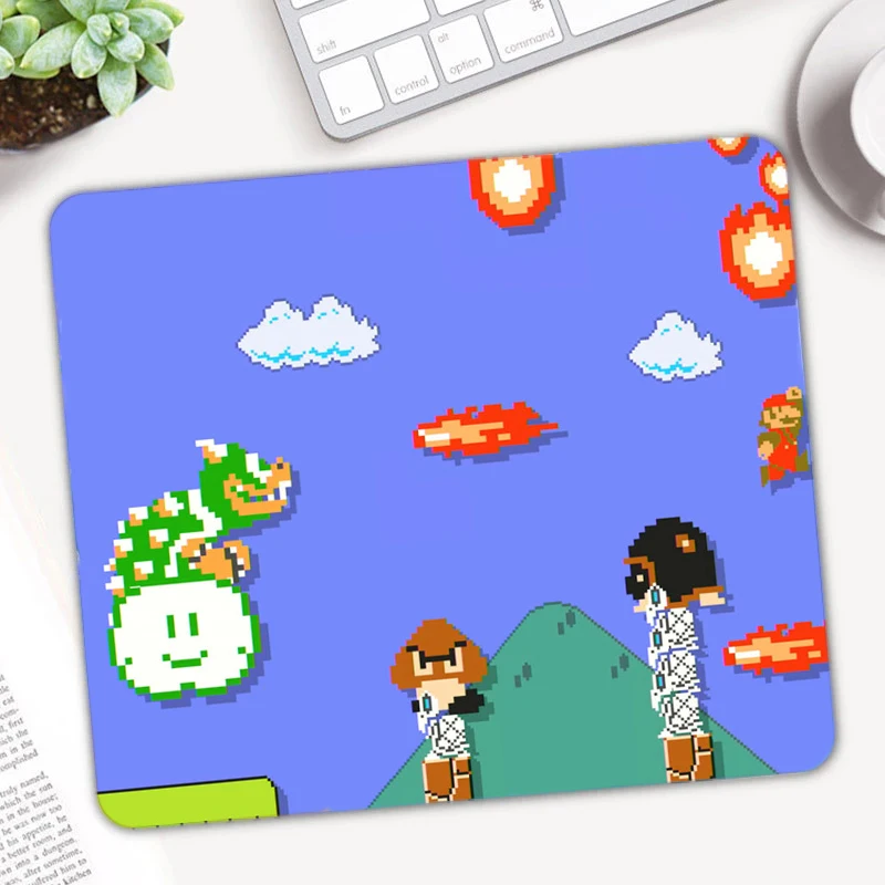 

Super Mario Small Mouse Pad Anime Fashion Laptop Notebook Gamer Rubber Soft Mice Mat Anti-Slip Mousepad Locking Edge Desk Mat