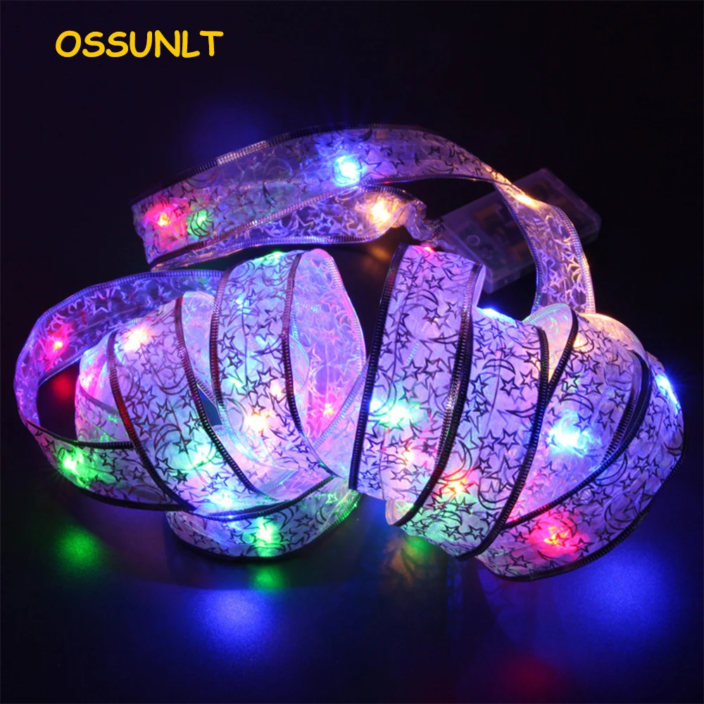 

4M 40 Leds Ribbon Fairy Light Wedding Decoration LED String Lights For Christmas Home Holiday Party Room Navidad Gift Decor