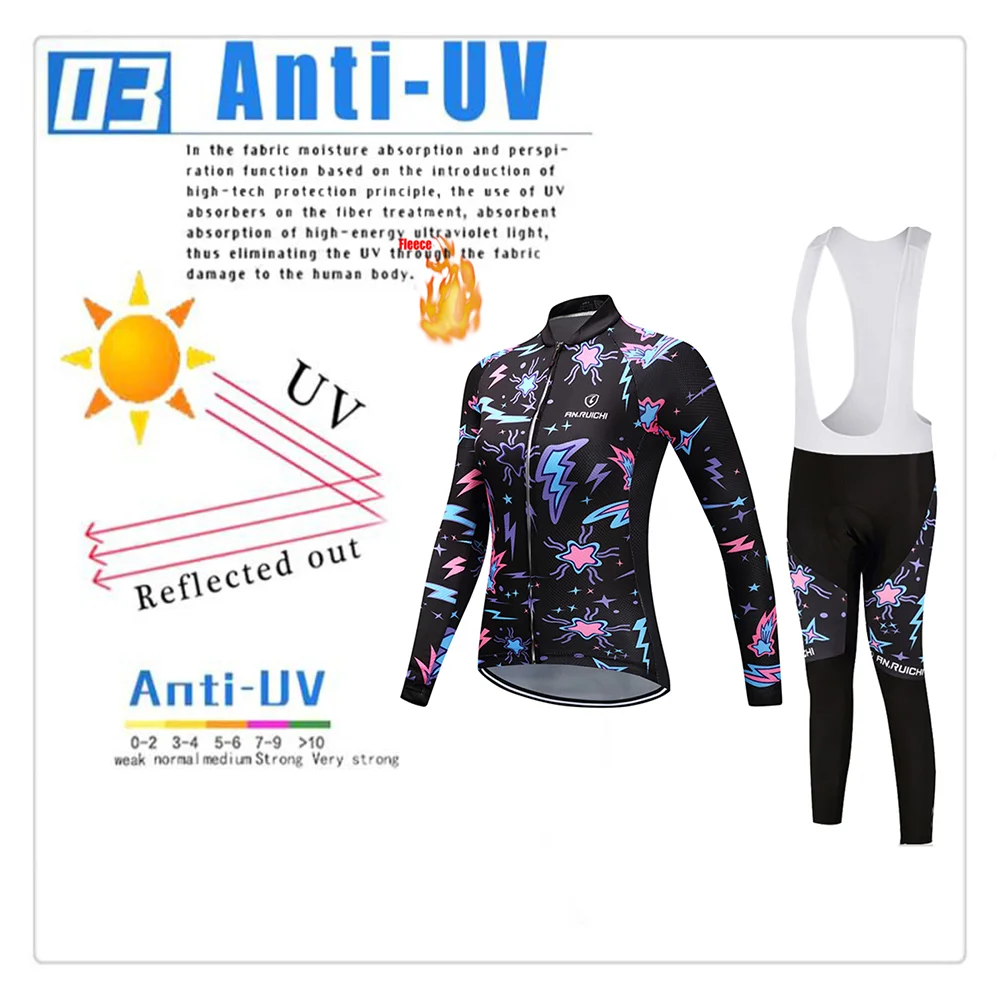 

Winter Plus Fleece Cycling Sets Maillot Ciclismo Elasticity Bib Shorts Gel Pad Warm Comfortable Jersey Bicicletas Uniforms Top1