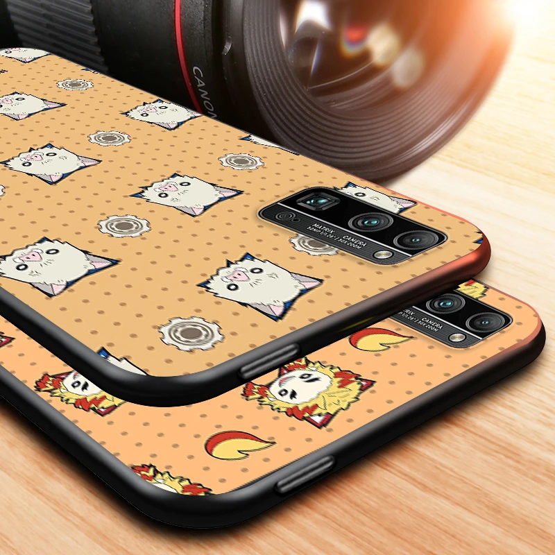

Demon Slayer cute for Huawei Honor V30 20 Pro 20 10i X10 9S 9A 9C 9X 8X 10 9 Lite 8A 7C 7A Pro Black Phone Case
