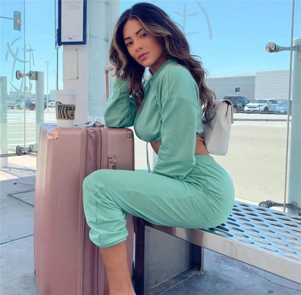 Комплект для бега женский свитер большого размера осенняя спортивная одежда