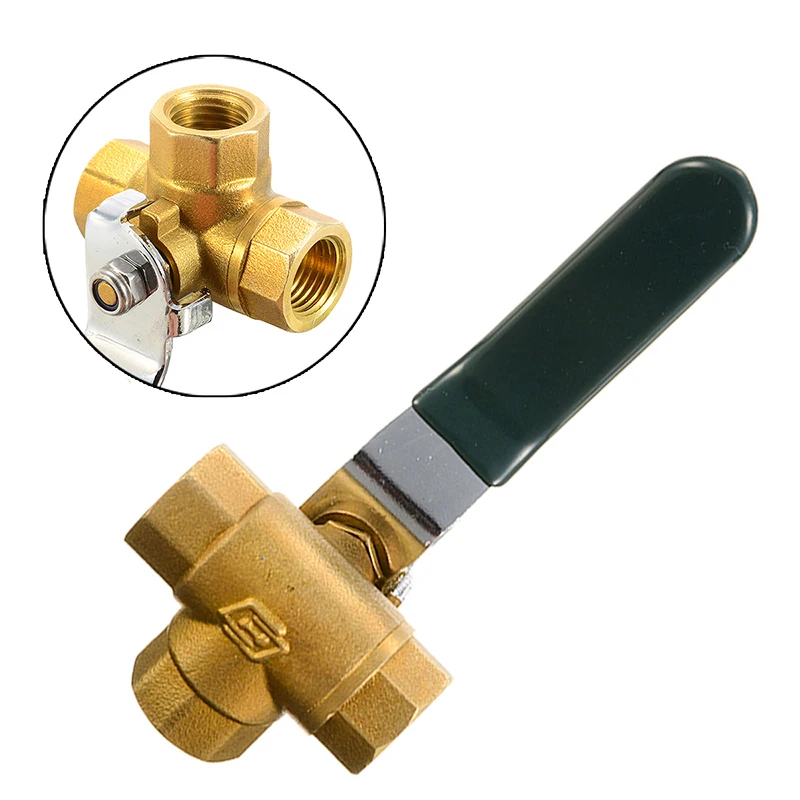 Латунный шаровой кран 3 ходовой шаровой кран полный l-порт 1/4 ''3/8'' 3/4 ''резьбовой соединитель для водяного масла паровой шаровой клапан водяной трубный клапан
