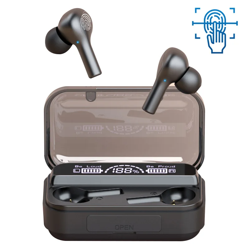 

Беспроводные наушники True TWS с микрофоном, гарнитура беспроводная с шумоподавлением, Bluetooth 5,0 , HD, водонепроницаемые