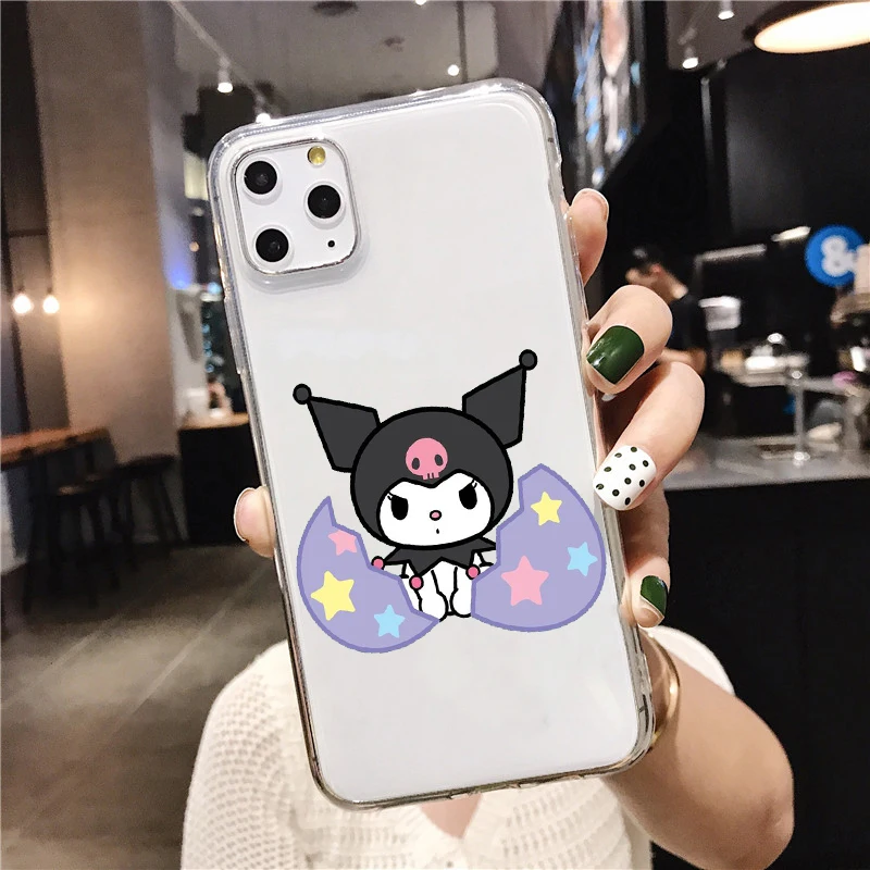 TPU Kuromi милый прозрачный мягкий силиконовый чехол для телефона из ТПУ для iPhone 5 SE 6s 7 8 Plus X XR XS Max 11 11Pro 11Pro Max - Цвет: TPU