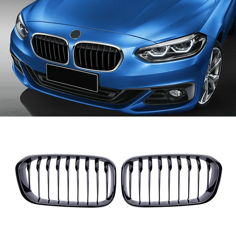 

Car Kidney Replacement Front Grill For BMW F20 F21 118i 120i 125i 2015-2018 Racing Grills 1 Line Gloss Black Grills Car Styling