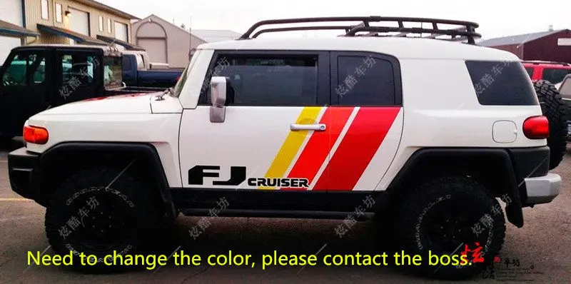 Для Toyota Land Cruiser FJ наклейки на автомобиль внешний вид украшения FJ Land Cruiser персональные динамические наклейки на тело с цветами