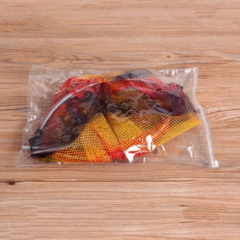 Folding Fishing Net Mesh Head Aluminum Alloy Frame Colorful Nylon Hand Landing tackle | Спорт и развлечения
