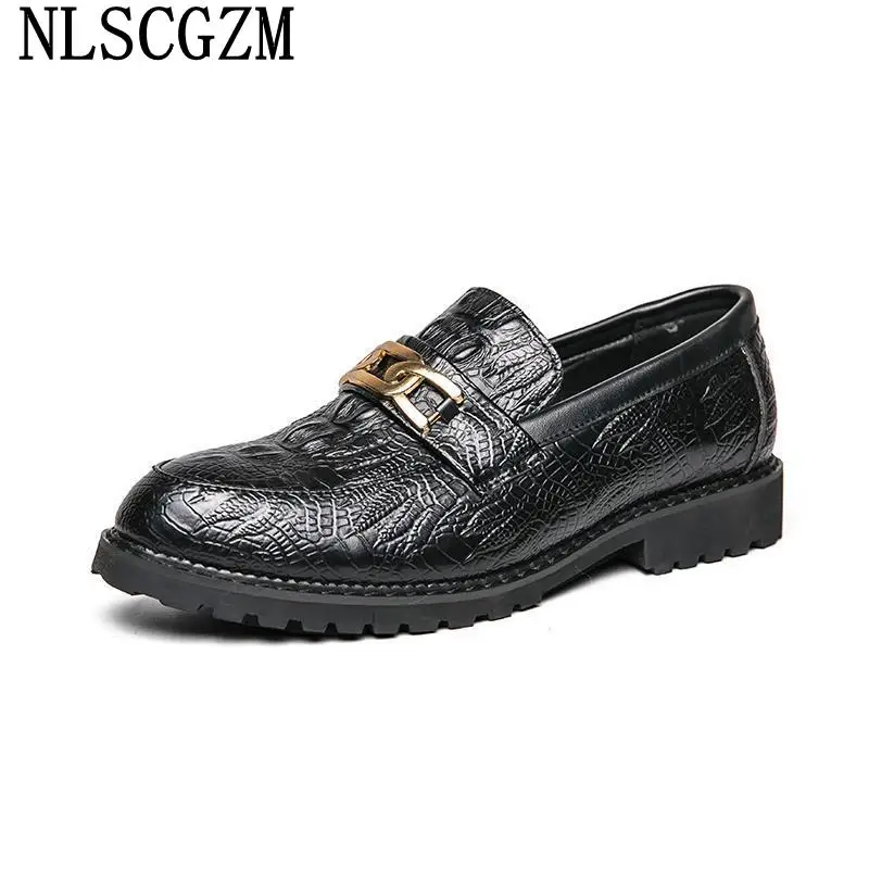

Loafers Men Dress Shoes Italian Formal Elevator Shoes for Men 2022 Black Crocodile Shoes Man Sapato Social Masculino Sapatenis