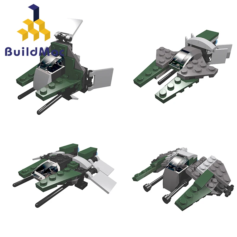 BuildMoc StarW космический корабль Storm Fighter Microfighters AT ST строительные блоки кирпичи Toys10893