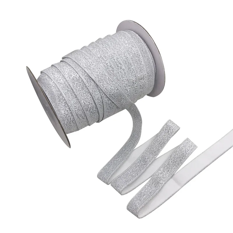 3/8 ''(10 мм) Золотая/серебряная нить эластичная для волос аксессуары блестящая