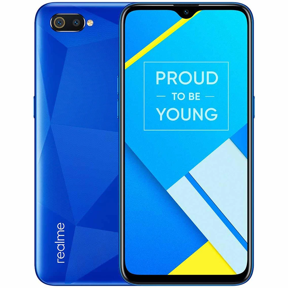 Realme C2 4G смартфон 6,1 дюймов Android 9,0 Helio P22 Восьмиядерный 13,0 МП+ 2,0 Мп задняя камера 4000 мАч Face ID мобильные телефоны - Цвет: Deep Sky Blue