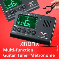 aroma amt 560 universal electric guitar tuner digital metronome built in mic pickup small exquisite bass chronmatic ukulele
