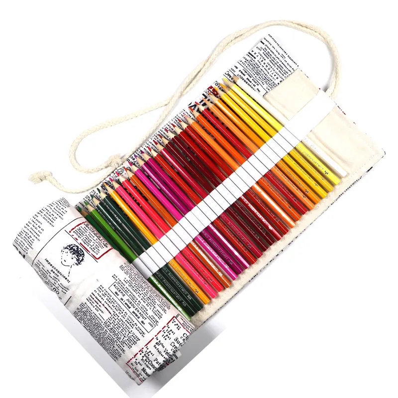 48/72 colors water-soluble pencil set 72 hole pen curtain oily student art wooden painting color | Канцтовары для офиса и дома
