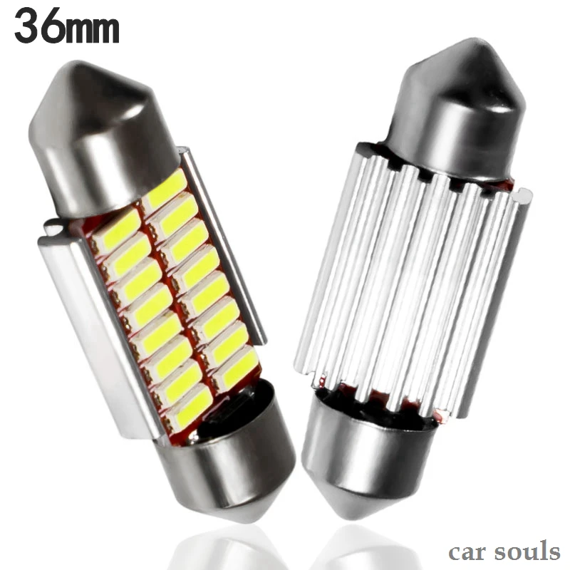Гирлянда 31 мм 36 39 42 Светодиодная лампа C5W C10W супер яркая 4014 SMD Canbus без ошибок для
