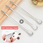 1 шт. 304 ложка из нержавеющей стали для питья, Чайный фильтр Yerba Mate, чайные соломинки, фильтр тыквы, многоразовые инструменты для чая, инструменты для напитков и бара