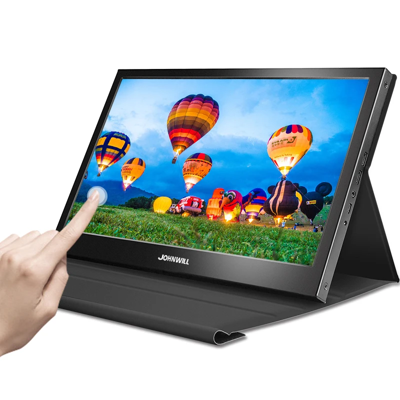 15," дюймовый монитор ips сенсорный экран ЖК-ПК Raspberry Pi 1920x1080 ips портативный HDMI USB игровой монитор компьютер для PS4 Xbox360 - Цвет: touch with case