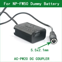 np fw50 dc coupler dummy battery fit power for sony nex 3 nex 5 nex 6 nex 7 nex c3 nex f3 slt a33 a35 a37 a55 zv e10 zv e10l