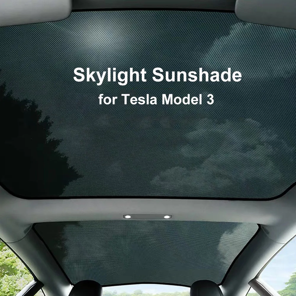 Upgrade Car Front Rear Sunvisor For Tesla Model 3 2016-2021 Glass Roof interior Sunshade Windshield Skylight Blind Shading Net