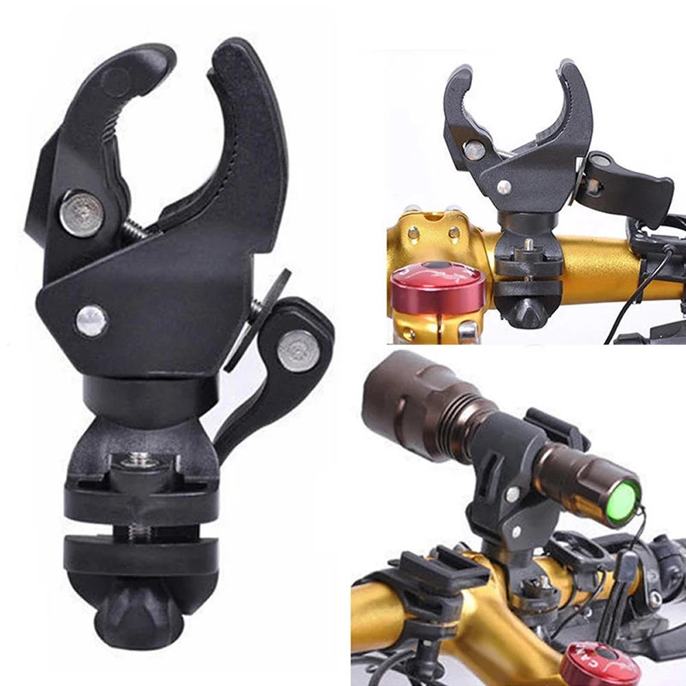 

Universal 90-degree Rotating Bike Bicycle Handlebar Mount LED Flashlight Torch Mount Clamp Clip Holder Grip Bracket