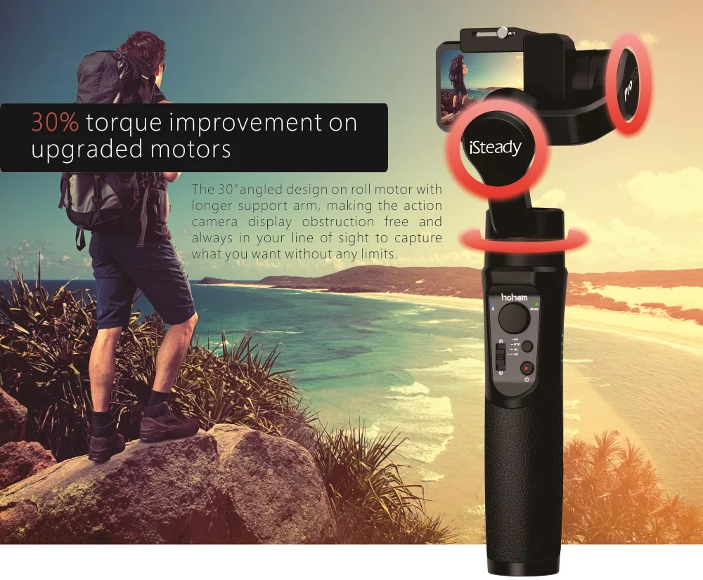 Hohem iSteady Pro 2 брызг 3-осевой Карманный стабилизатор для камеры DJI Osmo Экшн камера Gopro Hero 7/6/5 SJCAM YI экшн-камер