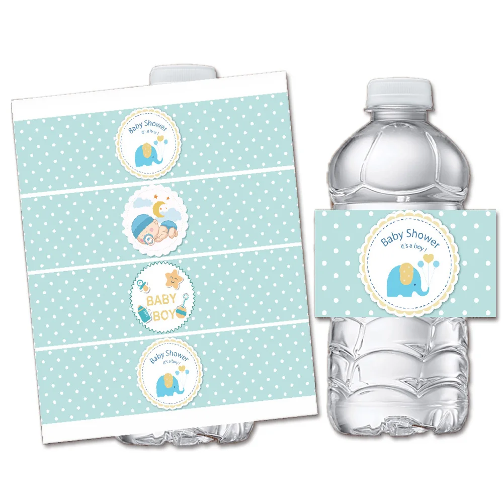 20 шт. мятный узор в горошек для мальчиков душа бутылки воды этикетки