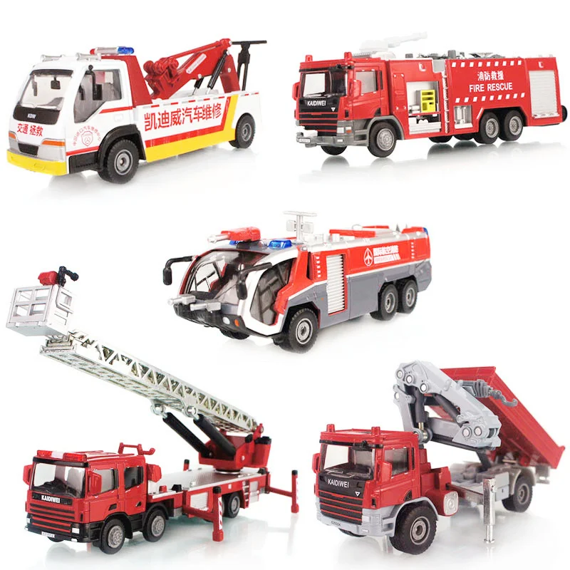Изысканный подарок 1:50 пожарная машина трейлер тележка из сплава модель литье под