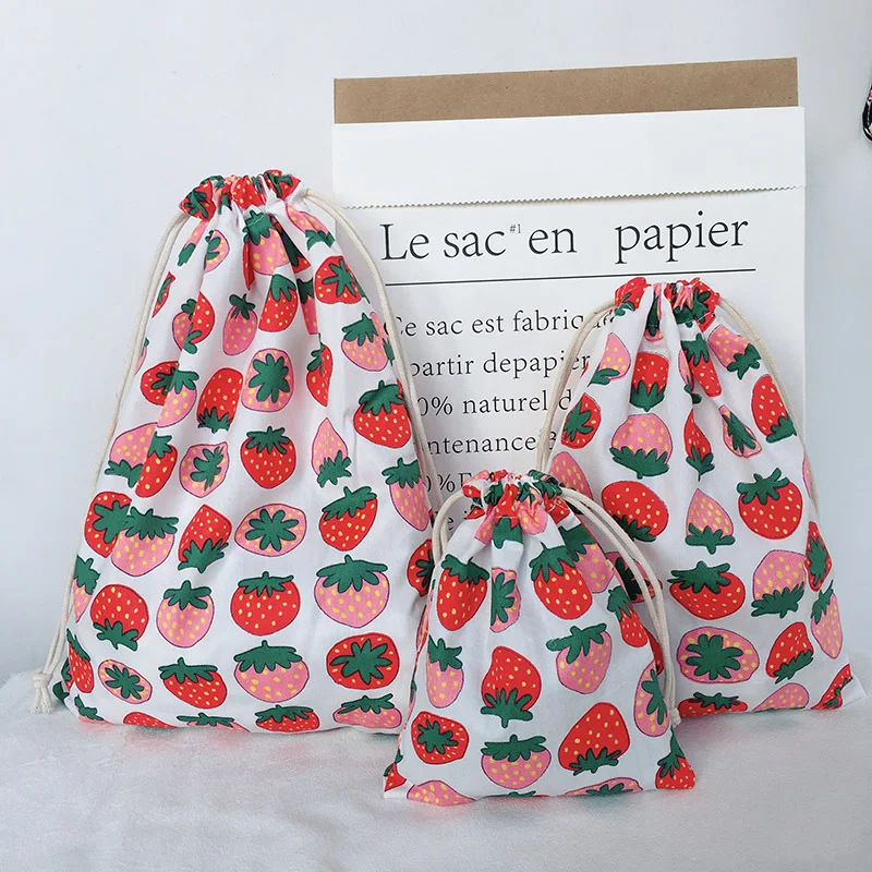 

Fruit Design Cotton jute bag Multi Size Aroma Pouch Shoes Orgnizer Jewelry Gift Bag Toys Organizer Pouch Can customized