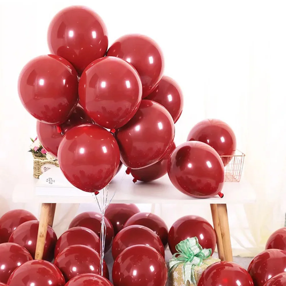 

10 шт. 3,6g 10 дюймов двухслойные Красные Свадебные Воздушные шары воздушный шар "Конфетти" красный декоративные шары для дня рождения вечерние ...