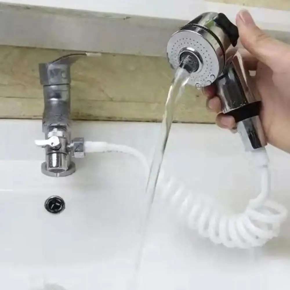 

Bathroom Faucet External Shower Hand-held Telescopic Small Nozzle Set Shampoo Drop Shipping