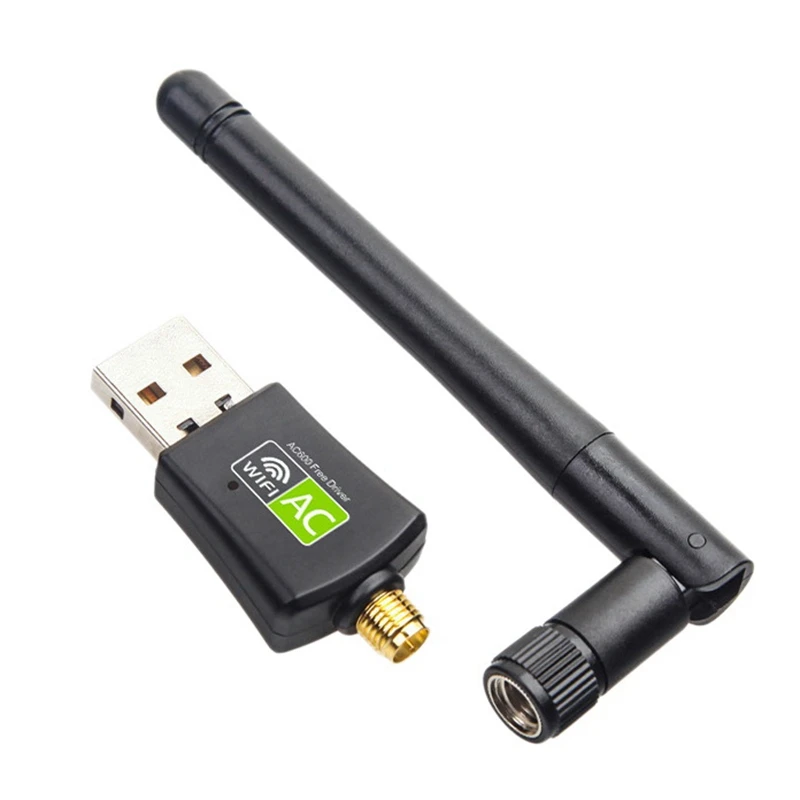 

Driver Free Ac600M Dual Band USB Wireless Card with Antenna Wifi Adapter 2.4/5Ghz High Speed USB 3.0 Receiver for Office