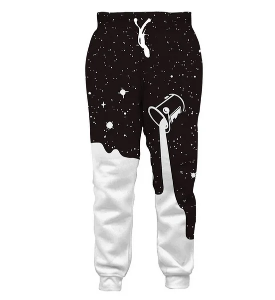 

New 3D Printing Galaxy Pouring MilkFashion Men Women Tracksuits Crewneck Hip Hop Pants Plus Size S-7XL Streetwear