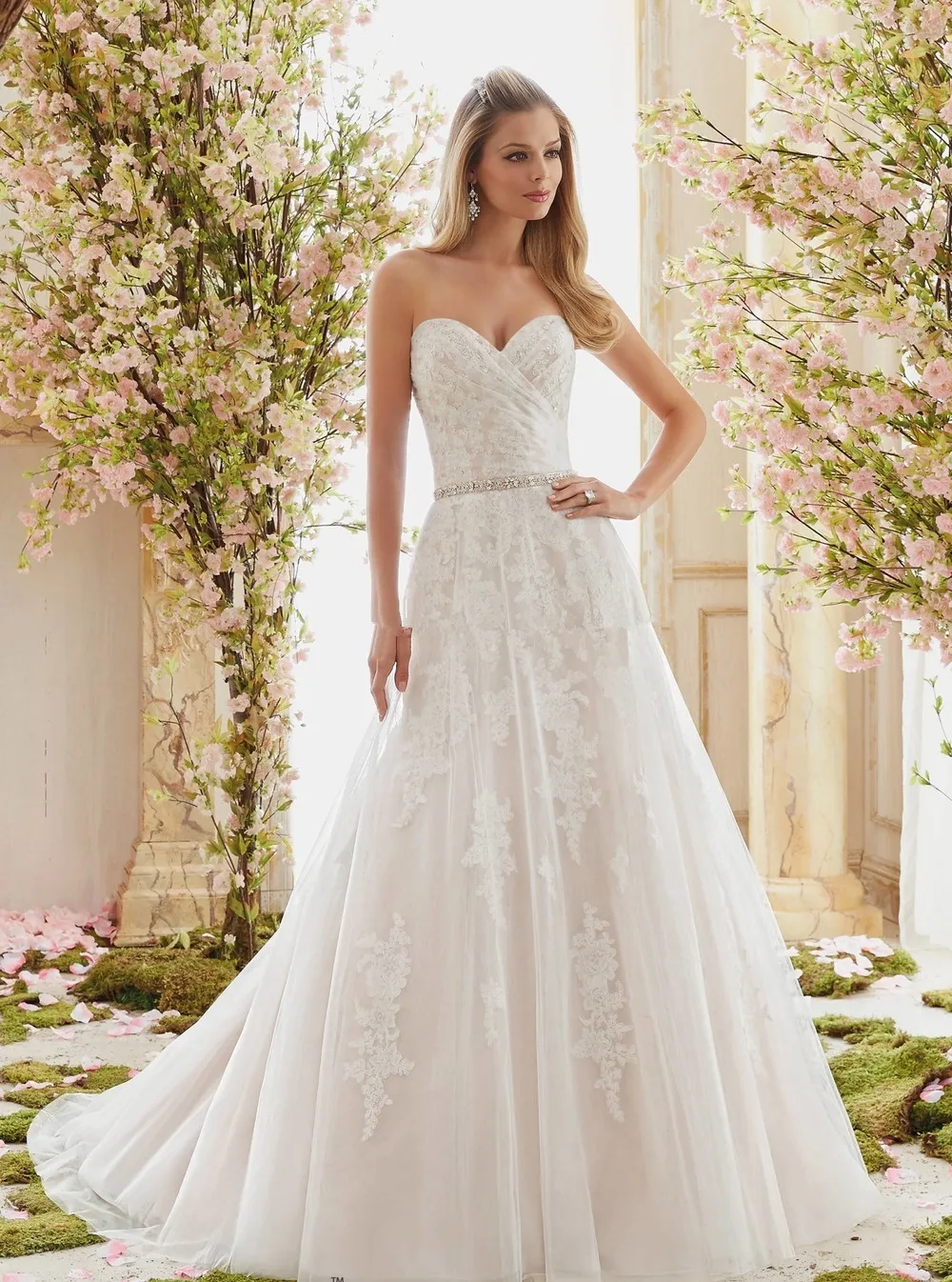 

vestidos de novia Sweetheart Beach WEdding Dresses 2016 robe de mariage New Boho Lace WEdding Dresses Simple vestido de novia