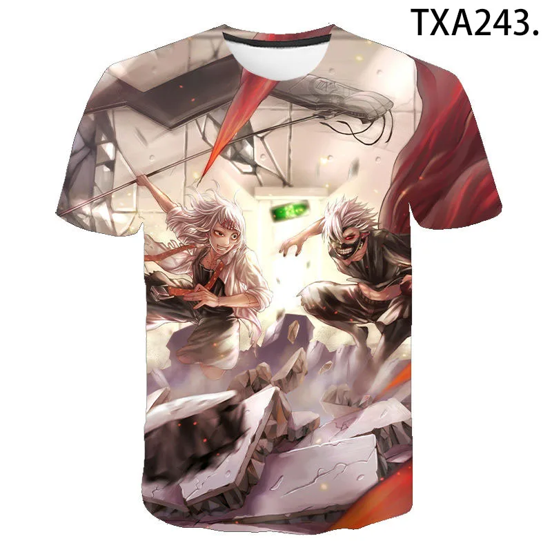 Новинка 2020 летняя 3D футболка Токийский Гуль для мужчин женщин детей модная