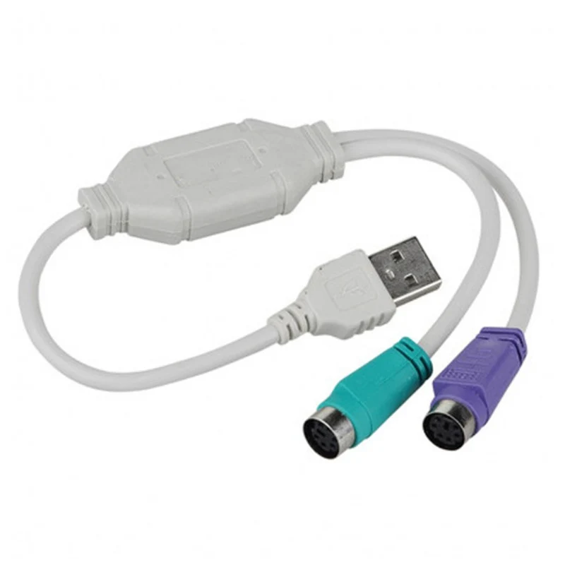

USB к клавиатуре PS/2 и стандарту usb штекер к ps2 Женский USB штекер порт к круговому порту клавиатуры и мыши кабель