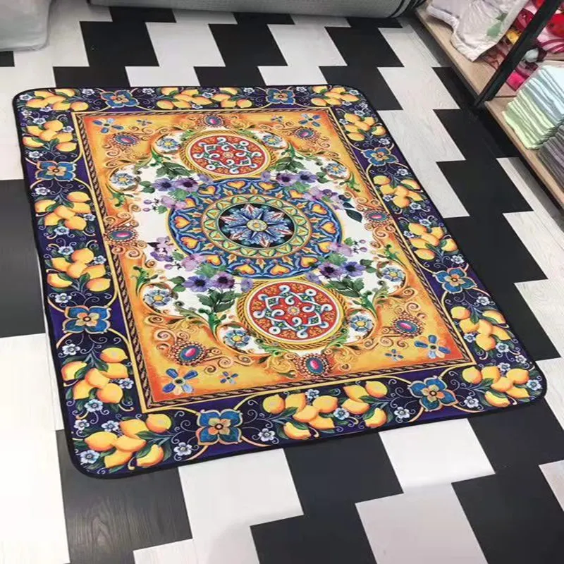 Новинка 2019 модный Европейский стиль черный цвет желтый узор используется для