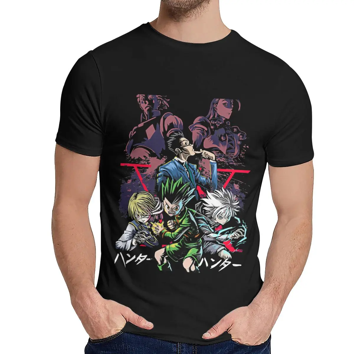 

Футболка Hunter X Hunter Killua GON FREECSS Hisoka мужская с графическим принтом, бесплатная доставка, Классическая футболка