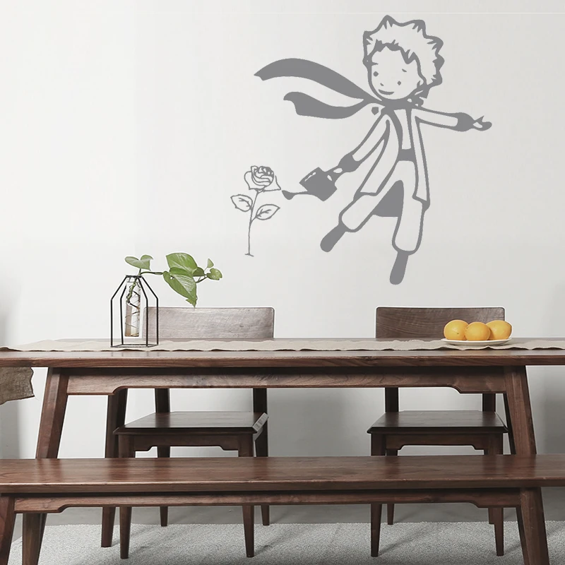 Мультяшный персонаж Маленький принц Вода Цветы наклейки на стену для детей