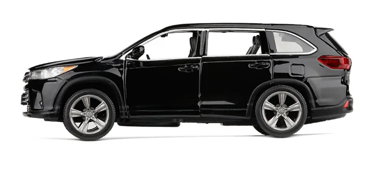 Изысканный 1:32 Toyota Highlander SUV модель из сплава, имитация литья под давлением звук и светильник, игрушка для мальчика в подарок