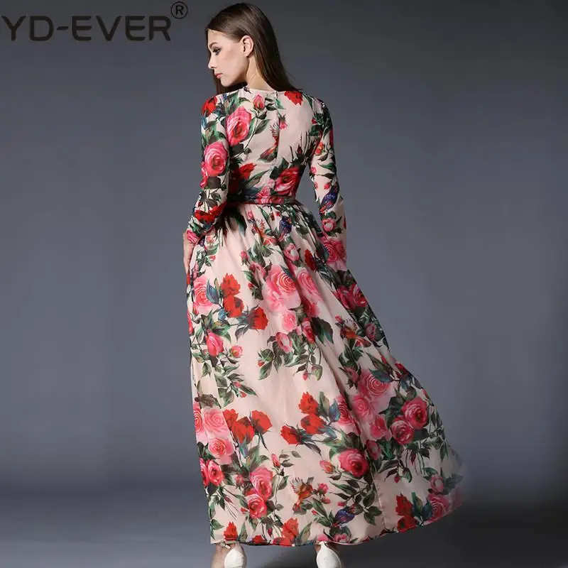 Женское шифоновое длинное платье многослойное винтажное плиссированное с