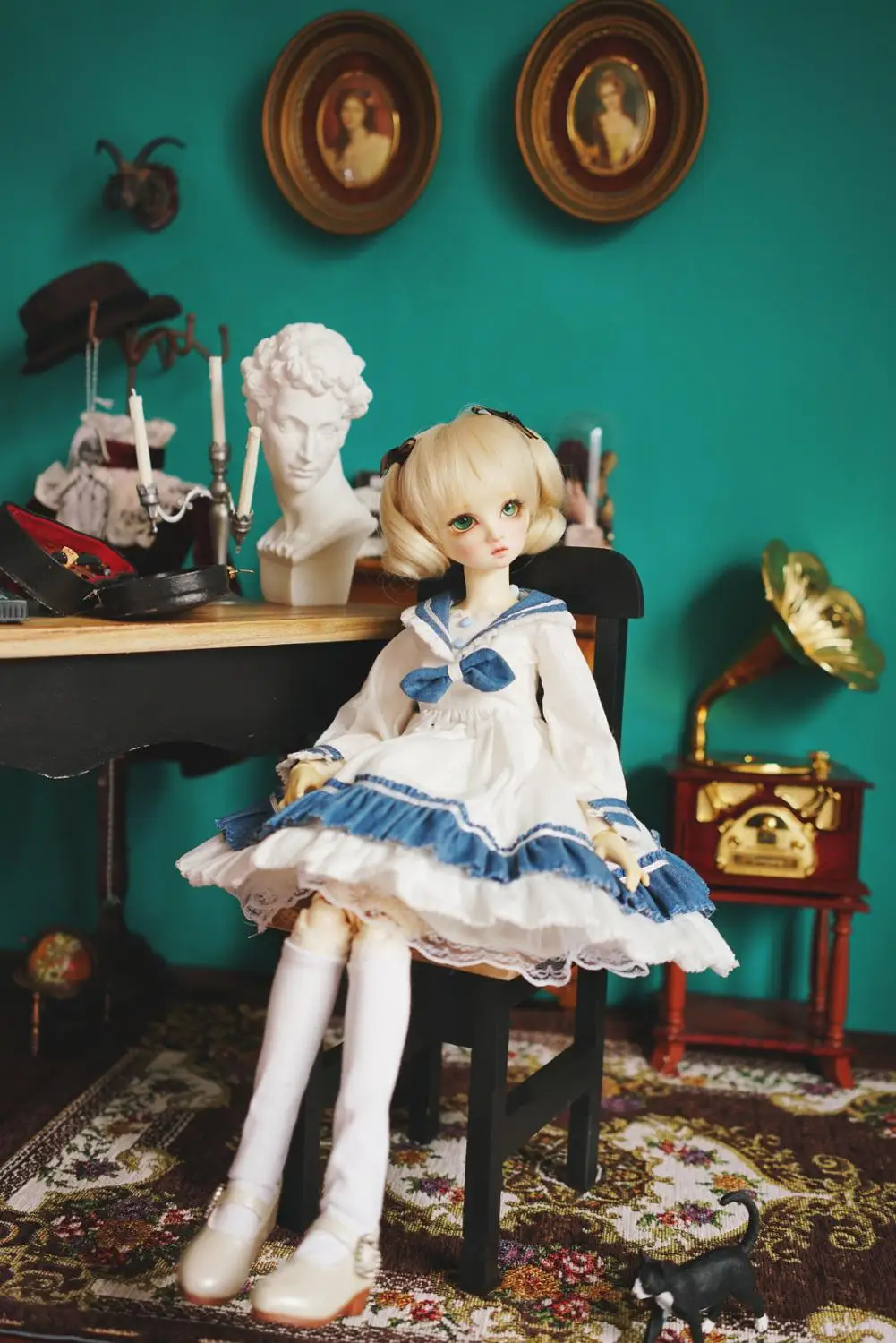 BJD куклы одежда темно-синий стиль платье для 1/3 1/4 1/6 игрушки аксессуары Игрушки