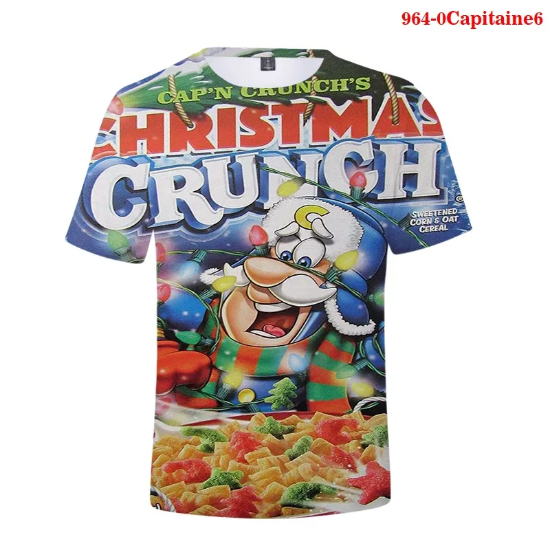 

2020 Funny 3d Tshirt Capitaine Crounche Print Men's Clothing Casual Short Sleeve Summer Loose Women Capitaine Streetwear Tops