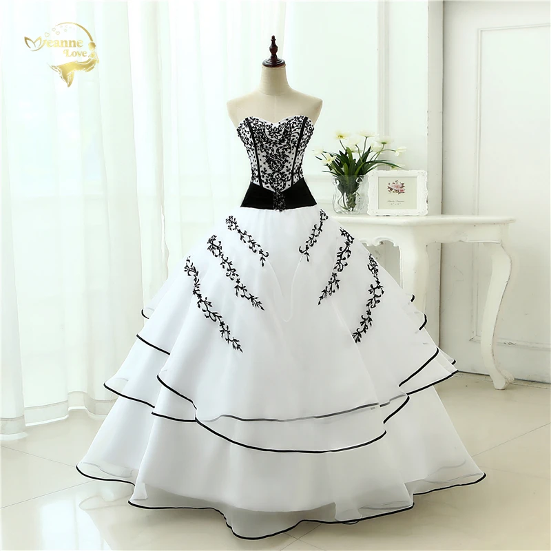 Vestidos De Noiva,, Новое поступление, свадебные платья, классические трапециевидные, белые, черные, женские винтажные Бальные платья OW 0199