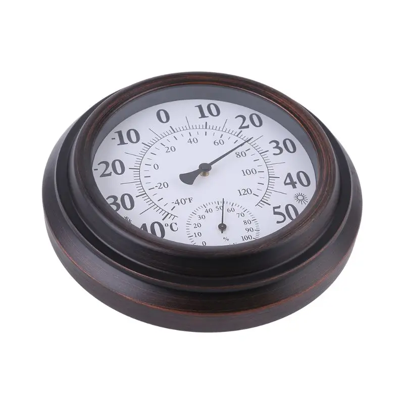 

Vintage Thermometer Hygrometer Large Scale Display Humidity Monitor