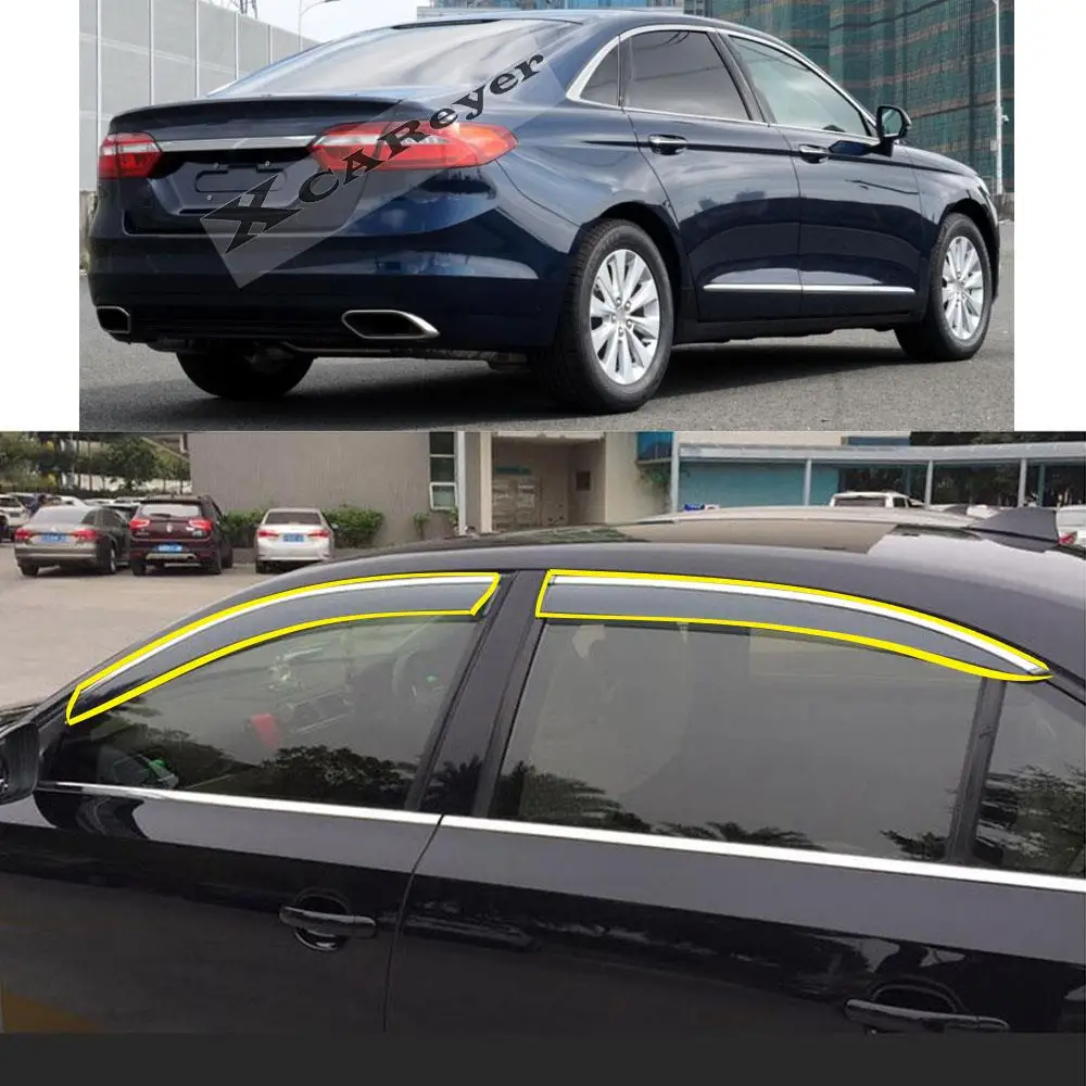 

Car Body Styling Sticker Plastic Window Glass Wind Visor Rain/Sun Guard Vent Parts Smoke Deflectors For Ford Taurus 2016-2021