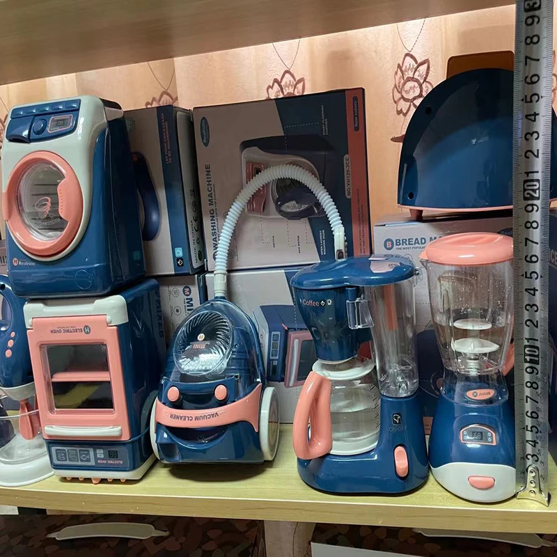 

Детская игрушечная бытовая техника для дома, кухонная игрушка, имитация электрической стиральной машины для мальчиков и девочек, пылесос д...