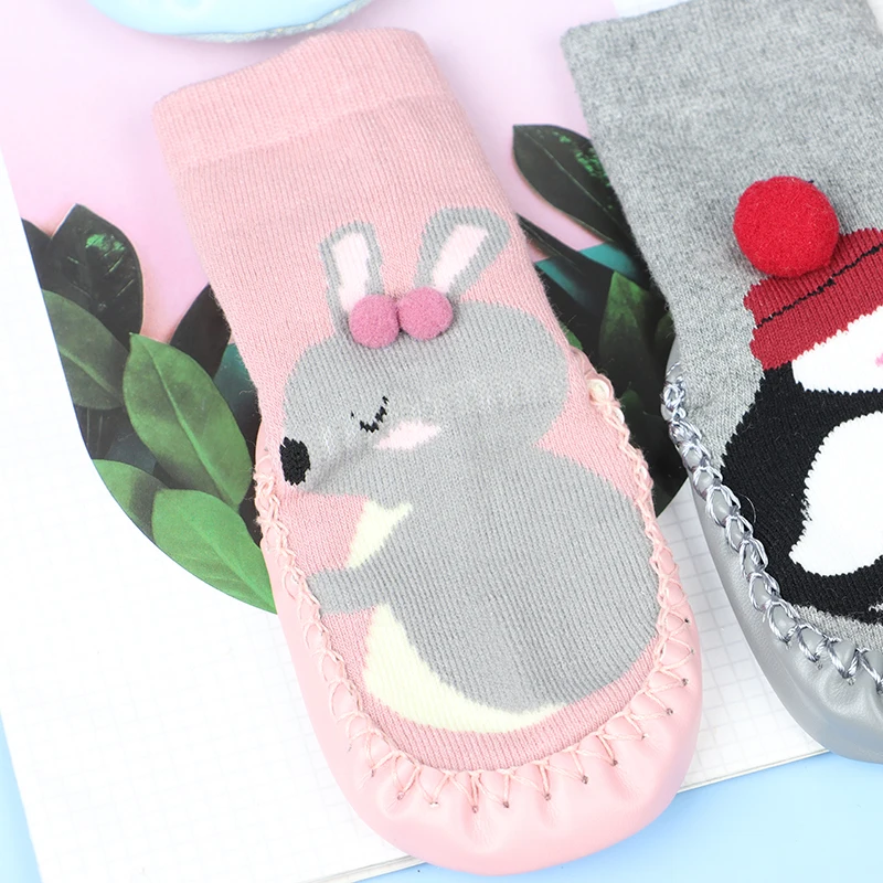 

Newborn Baby Socks Winter Thick Terry Cotton Baby Girl Sock with Rubber Soles