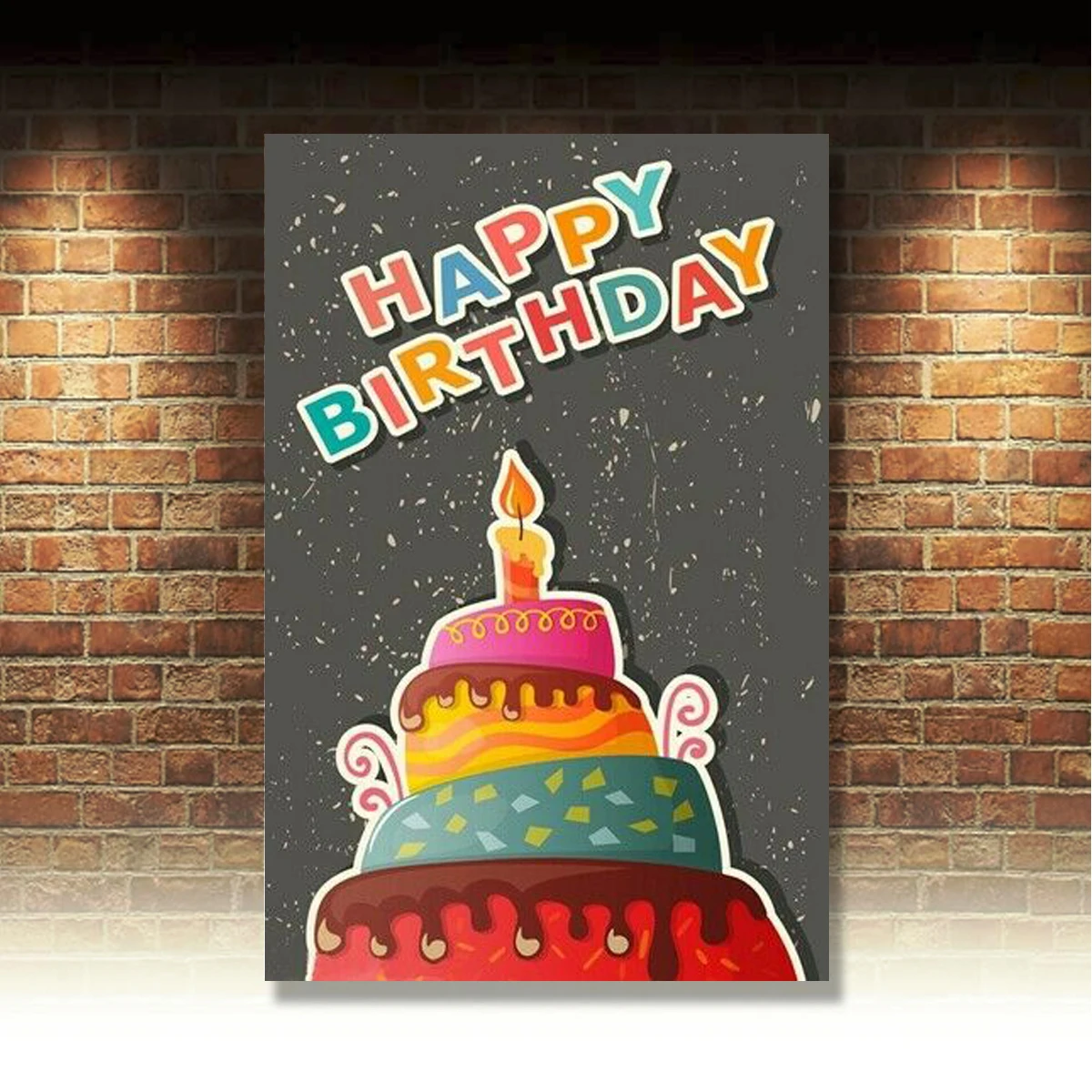 

Retro Metal Tin Signs Happy Birthday Vintage Plate Bakery Art Wall Decor Poster