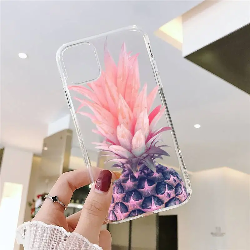 

pineapple Phone Case Transparent Clear for iPhone 11 12 mini pro XS MAX 8 7 6 6S Plus X 5S SE XR 2020