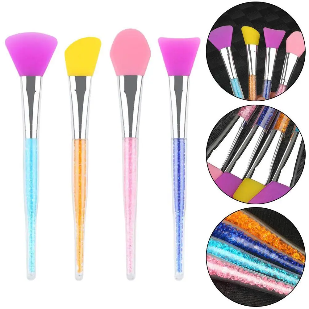 

1Pcs Cosmetics Beauty Tools Silicone Soft Head Face Mask Brush Liquid Compensator Mixing Mud Mask Foundation Makeup F3U9